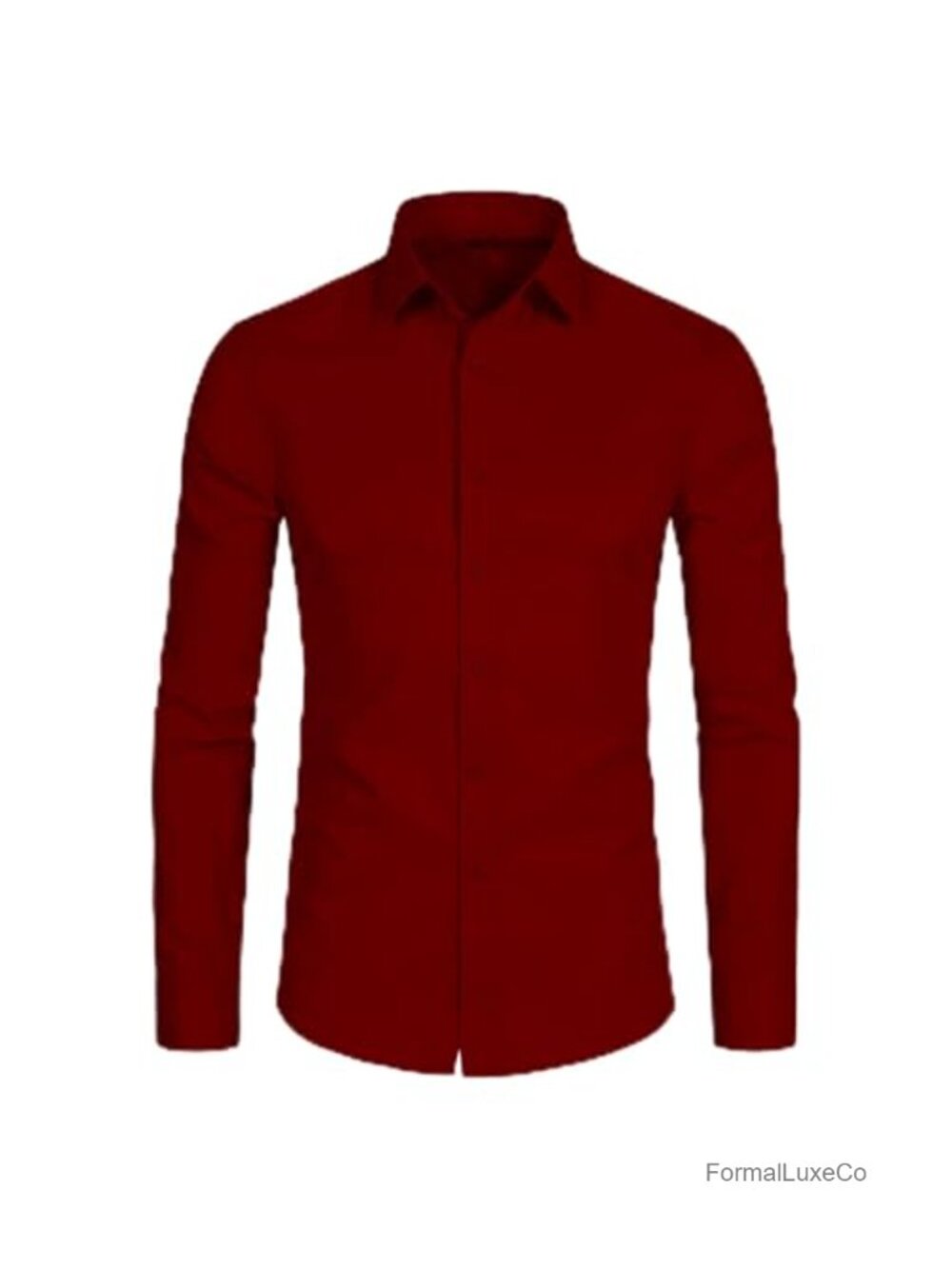 Mens Slim Fit Stretch Dress Shirt Long Sleeve Button Down Formal